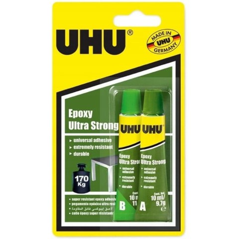 Klej UHU 170kg EPOXY Ultra Strong 2x 10ml 37550 Klej UHU 170kg EPOXY Ultra Strong 2x 10ml 37550