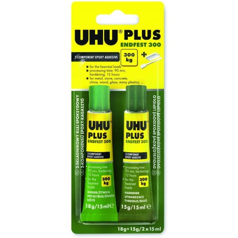 Klej UHU PLUS 300kg ENDFEST 300 2x15ml 45640 Klej UHU PLUS 300kg ENDFEST 300 2x15ml 45640