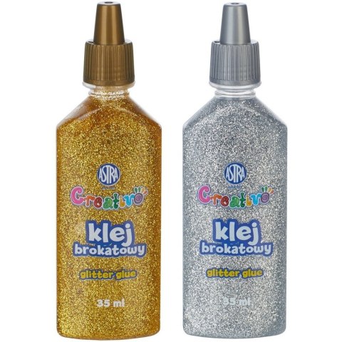 Klej brokatowy CREATIVO 35ml złoty i srebrny 332118001 ASTRA Klej brokatowy CREATIVO 35ml złoty i srebrny 332118001 ASTRA