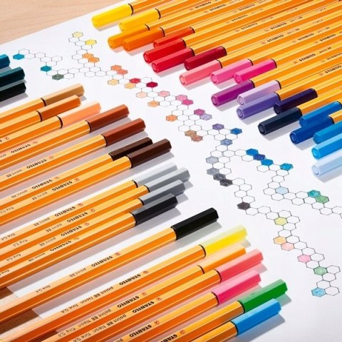 Cienkopis STABILO point 8810 0.4mm zestaw 10szt. w plastikowym etui Cienkopis STABILO point 8810 0.4mm zestaw 10szt. w plastikowym etui