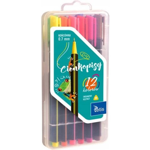 Cienkopis trójkątny 0.7mm 12kolorów KC001-B TETIS Cienkopis trójkątny 0.7mm 12kolorów KC001-B TETIS