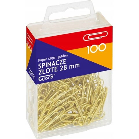 Spinacz złoty R-28 GRAND 100 sztuk T4 110-1633 Spinacz złoty R-28 GRAND 100 sztuk T4 110-1633