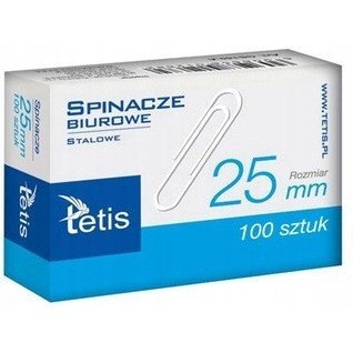 Spinacze biurowe 25mm (100szt.) GS140-A TETIS Spinacze biurowe 25mm (100szt.) GS140-A TETIS