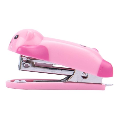 Zszywacz do 15 kartek zszywki 10 świnka różowy E0452 PINK DELI Zszywacz do 15 kartek zszywki 10 świnka różowy E0452 PINK DELI