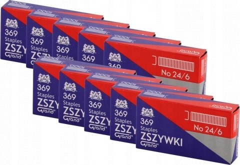 Zszywki 24/6 GRAND 369 10 paczek x 1000sztuk 110-1388 Zszywki 24/6 GRAND 369 10 paczek x 1000sztuk 110-1388