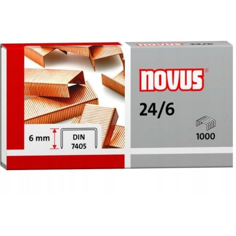Zszywki miedziowane 24/6 1000szt NOVUS 040-0206 Zszywki miedziowane 24/6 1000szt NOVUS 040-0206