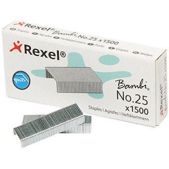 Zszywki nr.25 (4mm) 1500szt. R05020 REXEL BAMBI Zszywki nr.25 (4mm) 1500szt. R05020 REXEL BAMBI