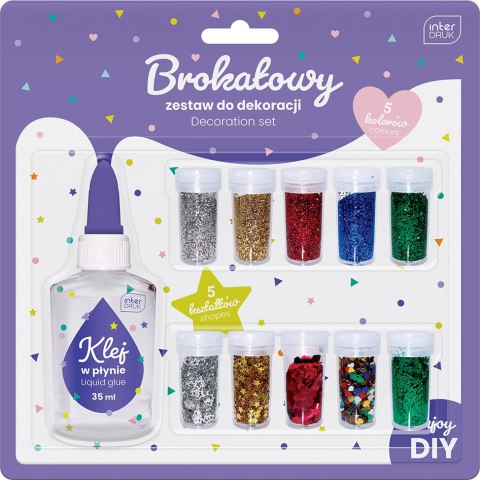 Brokatowy zestaw do dekoracji INTERDRUK Brokatowy zestaw do dekoracji INTERDRUK