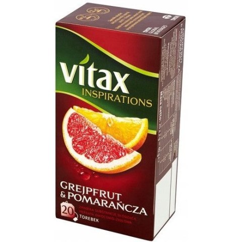 Herbata VITAX INSPIRATIONS (20 torebek*2g) GREJPFUT&POMARAŃCZA zawieszka Herbata VITAX INSPIRATIONS (20 torebek*2g) GREJPFUT&POMARAŃCZA zawieszka