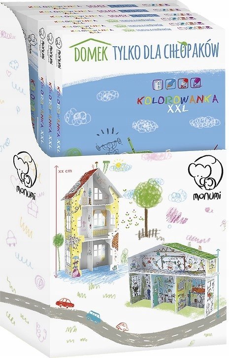 Kolorowanka składana 3D XXL Domek tylko dla chłopaków PD-000203 MONUMI Kolorowanka składana 3D XXL Domek tylko dla chłopaków PD-000203 MONUMI