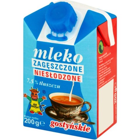 Mleko GOSTYŃ 200g niesłodzone zagęszczone 7.5% Mleko GOSTYŃ 200g niesłodzone zagęszczone 7.5%