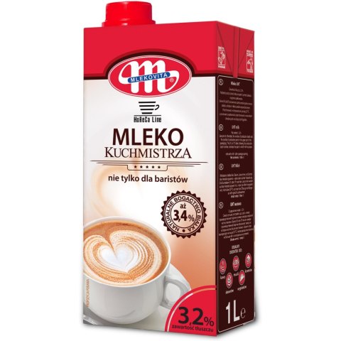 Mleko KUCHMISTRZA MLEKOVITA nie tylko dla baristów 3,2% 1L Mleko KUCHMISTRZA MLEKOVITA nie tylko dla baristów 3,2% 1L
