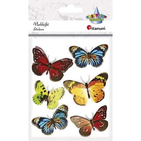Naklejka dekoracyjna 3D motyle (6 szt.) 362067 TITANUM Naklejka dekoracyjna 3D motyle (6 szt.) 362067 TITANUM