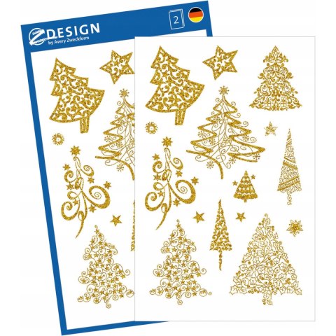 Naklejki Z-Design pozłacane - choinki 52273 AVERY ZWECKFORM Naklejki Z-Design pozłacane - choinki 52273 AVERY ZWECKFORM