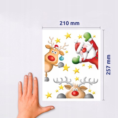 Naklejki foliowe Z-Design na okno - mikołaje i renifery 52953 AVERY ZWECKFORM Naklejki foliowe Z-Design na okno - mikołaje i renifery 52953 AVERY ZWECKFORM