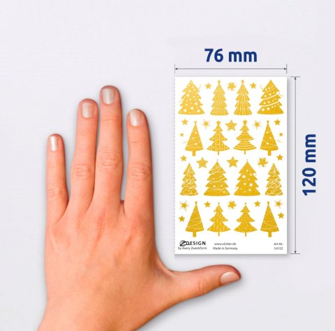 Naklejki foliowe z transparentnym tłem - złote choinki i gwiazdki Z-Design 54122 AVERY ZWECKFORM Naklejki foliowe z transparentnym tłem - złote choinki i gwiazdki Z-Design 54122 AVERY ZWECKFORM