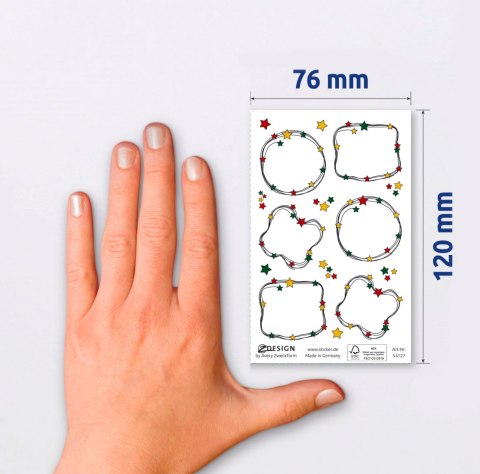Naklejki papierowe z tłoczeniami - ramki do ręcznego opisania Z-Design 54127 AVERY ZWECKFORM Naklejki papierowe z tłoczeniami - ramki do ręcznego opisania Z-Design 54127 AVERY ZWECKFORM