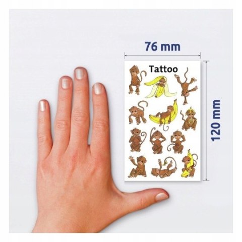 Naklejki tatuaże dla dzieci MAŁPKI 56766 Z-DESIGN KIDS TATTOO AVERY ZWECKFORM Naklejki tatuaże dla dzieci MAŁPKI 56766 Z-DESIGN KIDS TATTOO AVERY ZWECKFORM