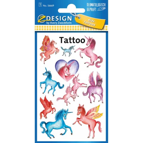 Naklejki tatuaże dla dzieci PEGAZY 56669 Z-DESIGN KIDS TATTOO AVERY ZWECKFORM Naklejki tatuaże dla dzieci PEGAZY 56669 Z-DESIGN KIDS TATTOO AVERY ZWECKFORM