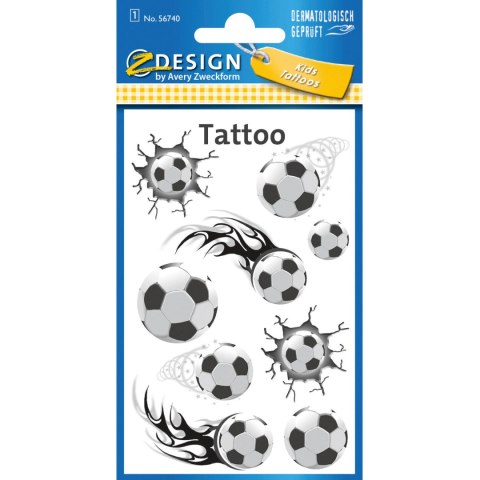 Naklejki tatuaże dla dzieci PIŁKA 56740 Z-DESIGN KIDS TATTOO AVERY ZWECKFORM Naklejki tatuaże dla dzieci PIŁKA 56740 Z-DESIGN KIDS TATTOO AVERY ZWECKFORM