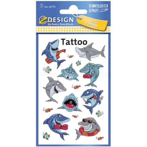 Naklejki tatuaże dla dzieci REKINY 56770 Z-DESIGN KIDS TATTOO AVERY ZWECKFORM Naklejki tatuaże dla dzieci REKINY 56770 Z-DESIGN KIDS TATTOO AVERY ZWECKFORM