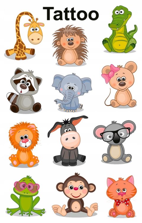 Naklejki tatuaże dla dzieci ZWIERZĄTKA 56761 Z-DESIGN KIDS TATTOO AVERY ZWECKFORM Naklejki tatuaże dla dzieci ZWIERZĄTKA 56761 Z-DESIGN KIDS TATTOO AVERY ZWECKFORM