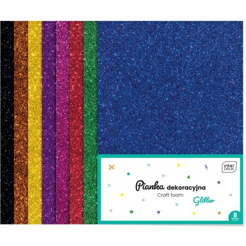 Pianka dekoracyjna 8szt. GLITTER INTERDRUK Pianka dekoracyjna 8szt. GLITTER INTERDRUK