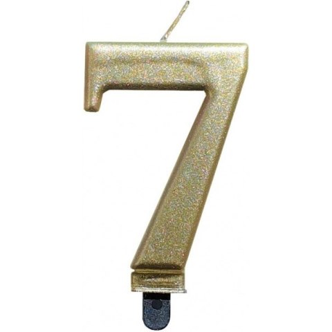 Świeczka urodzinowa metaliczna ZŁOTA SF-357-7 GO PARTY Świeczka urodzinowa metaliczna ZŁOTA SF-357-7 GO PARTY