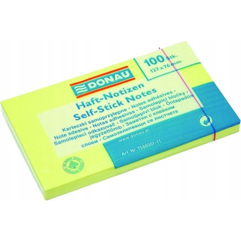 Bloczek samoprzylepny 127x76mm 100k żółty DONAU (7588001-11) Bloczek samoprzylepny 127x76mm 100k żółty DONAU (7588001-11)