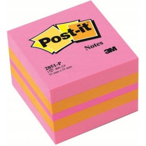 Bloczek samoprzylepny 51x51mm 400k różowy POST-IT 2051P FT510091737 3M Bloczek samoprzylepny 51x51mm 400k różowy POST-IT 2051P FT510091737 3M