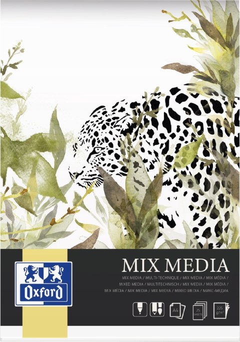 Blok artystyczny mix media A4 25k 225g 400166123 OXFORD Blok artystyczny mix media A4 25k 225g 400166123 OXFORD