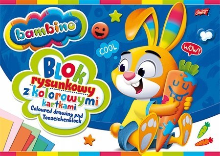 Blok rysunkowy kolorowy A4 16k BAMBINO Blok rysunkowy kolorowy A4 16k BAMBINO