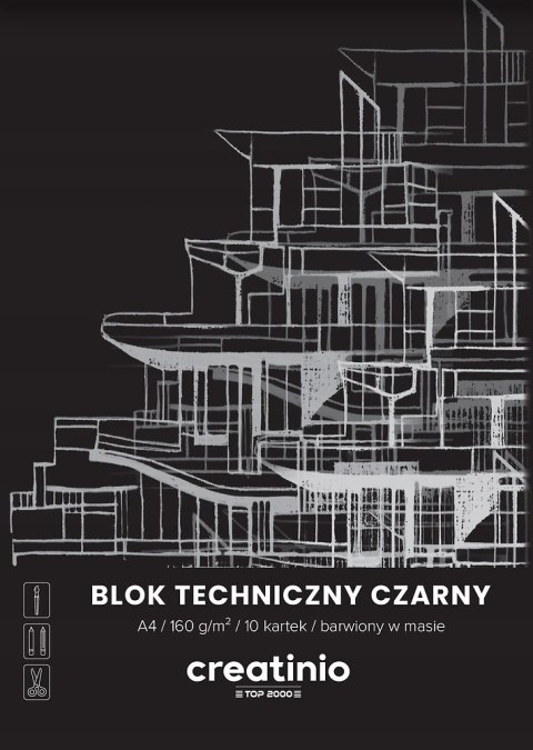 Blok techniczny A4 10k czarne kartki 400176681 TOP 2000 Blok techniczny A4 10k czarne kartki 400176681 TOP 2000