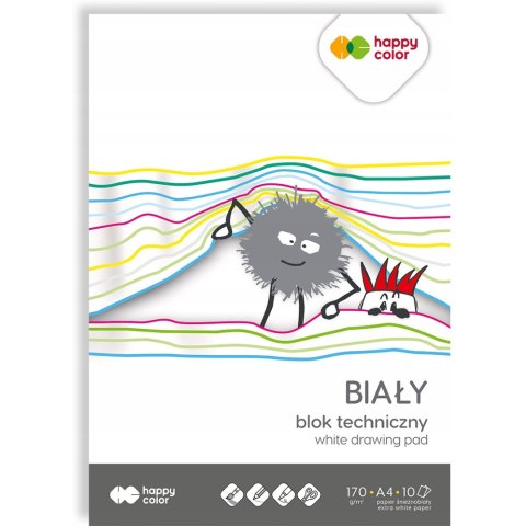 Blok techniczny A4 170g biały 3550 2030-0 HAPPY COLOR Blok techniczny A4 170g biały 3550 2030-0 HAPPY COLOR
