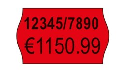 Etykieta do metk.2rz.16x26mm czerwona 1200szt.rolka RPLP1626 AVERY ZWECKFORM