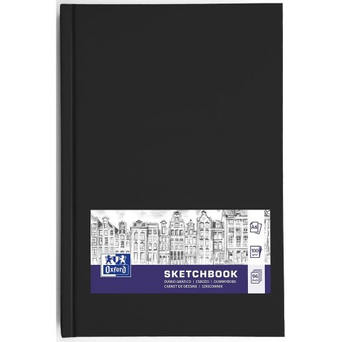 Szkicownik Sketchbook szyty A6 96k 100g czarny 400152626 OXFORD Szkicownik Sketchbook szyty A6 96k 100g czarny 400152626 OXFORD