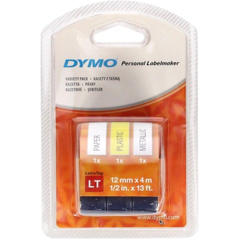 Taśma LETRATAG pap/plast/met.59431(3) DYMO bia/żół/sre SS0721780 Taśma LETRATAG pap/plast/met.59431(3) DYMO bia/żół/sre SS0721780