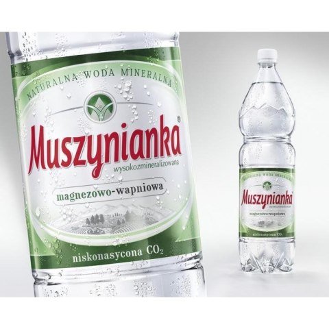 Woda MUSZYNIANKA 1.5L (6szt) niskogazowana zielona Woda MUSZYNIANKA 1.5L (6szt) niskogazowana zielona