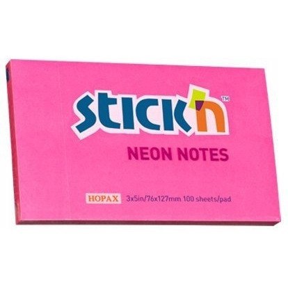 Bloczek STICK"N 127x76mm ciemnoróżowy neonowy 100k 21169 STICK`N Bloczek STICK"N 127x76mm ciemnoróżowy neonowy 100k 21169 STICK`N