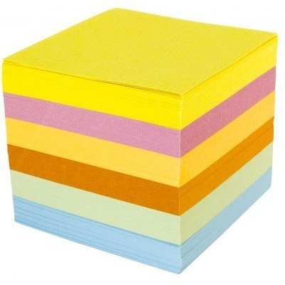Bloczek nieklejony 85x85x70mm kolorowy NATUNA Bloczek nieklejony 85x85x70mm kolorowy NATUNA