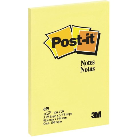 Bloczek samoprzylepny 102x152mm 100k żółty POST-IT 659 FT510010612 3M Bloczek samoprzylepny 102x152mm 100k żółty POST-IT 659 FT510010612 3M