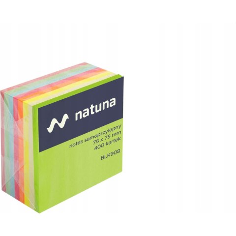 Bloczek samoprzylepny 75x75mm 400k tęczowy NATUNA (NSKT/D) Bloczek samoprzylepny 75x75mm 400k tęczowy NATUNA (NSKT/D)