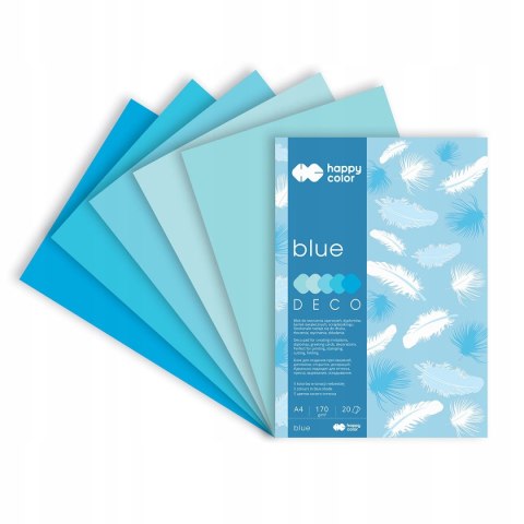 Blok A4 20k 170g 5 kolorów DECO BLUE HA 3717 2030-032 HAPPY COLOR Blok A4 20k 170g 5 kolorów DECO BLUE HA 3717 2030-032 HAPPY COLOR