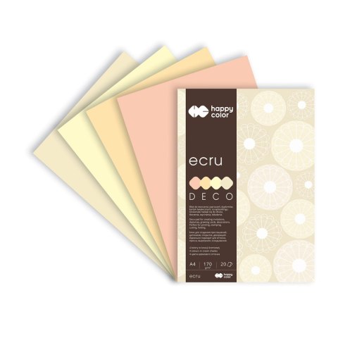 Blok A5 20k 4 kolory DECO ECRU HA 3717 1520-092 HAPPY COLOR Blok A5 20k 4 kolory DECO ECRU HA 3717 1520-092 HAPPY COLOR
