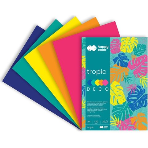 Blok DECO TROPIC A4 20ark. 5 kolorów 170g. HA 3817 2030 Happy Color Blok DECO TROPIC A4 20ark. 5 kolorów 170g. HA 3817 2030 Happy Color