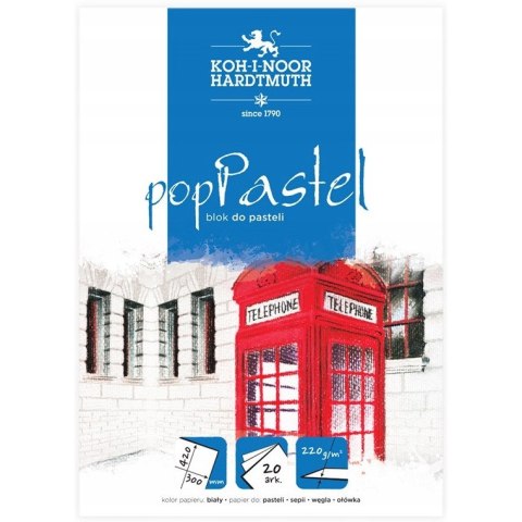 Blok do pasteli 300x420mm 20k 220g biały POP PASTEL BLO-PA300 KOH-I-NOOR Blok do pasteli 300x420mm 20k 220g biały POP PASTEL BLO-PA300 KOH-I-NOOR