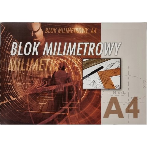 Blok milimetrowy A4 20k KRESKA Blok milimetrowy A4 20k KRESKA