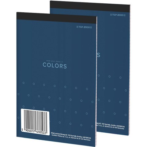 Blok notatnikowy A7 100k kratka zszywany COLORS 400169236 TOP 2000 Blok notatnikowy A7 100k kratka zszywany COLORS 400169236 TOP 2000