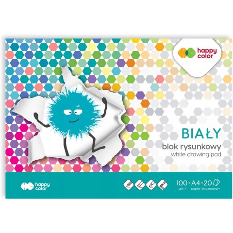 Blok rysunkowy A4 100g biały HA 3710 2 030-0 HAPPY COLOR Blok rysunkowy A4 100g biały HA 3710 2 030-0 HAPPY COLOR