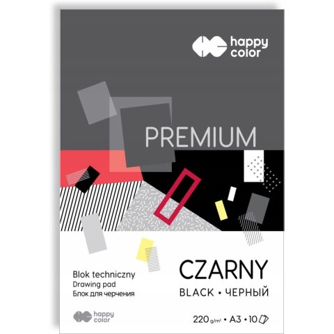 Blok techniczny A3 10k 220g czarny PREMIUM HA 3722 3040-9 HAPPY COLOR Blok techniczny A3 10k 220g czarny PREMIUM HA 3722 3040-9 HAPPY COLOR